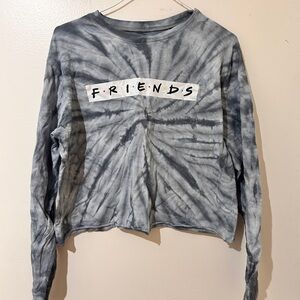FRIENDS Gray Tie-Dye Long Sleeve Tee